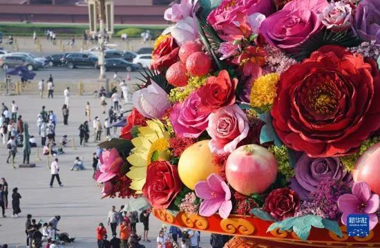 喜迎国庆立体花坛,国庆花坛景观图片