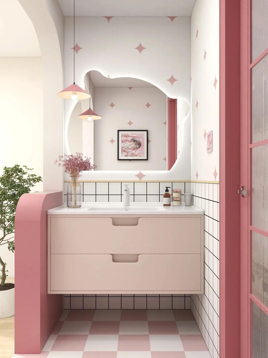 卫生间3色效果图,30款卫生间干区效果图