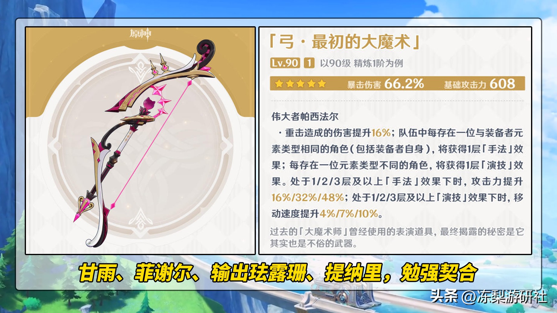 原神枫丹武器图谱适合给谁,原神枫丹五把锻造武器