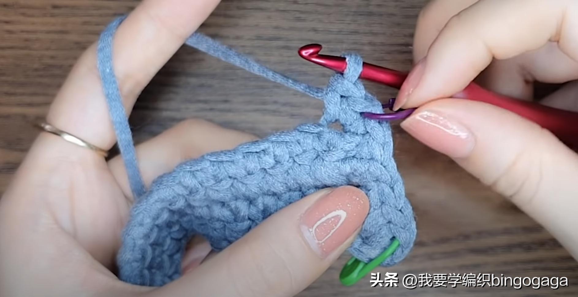 夏季包包钩织教程腋下包,钩包教程简单腋下包