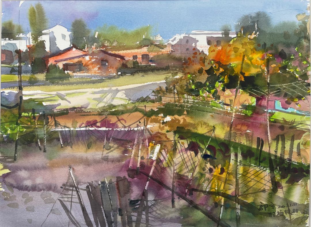 郭宁油画水彩画作品集,诗情画意