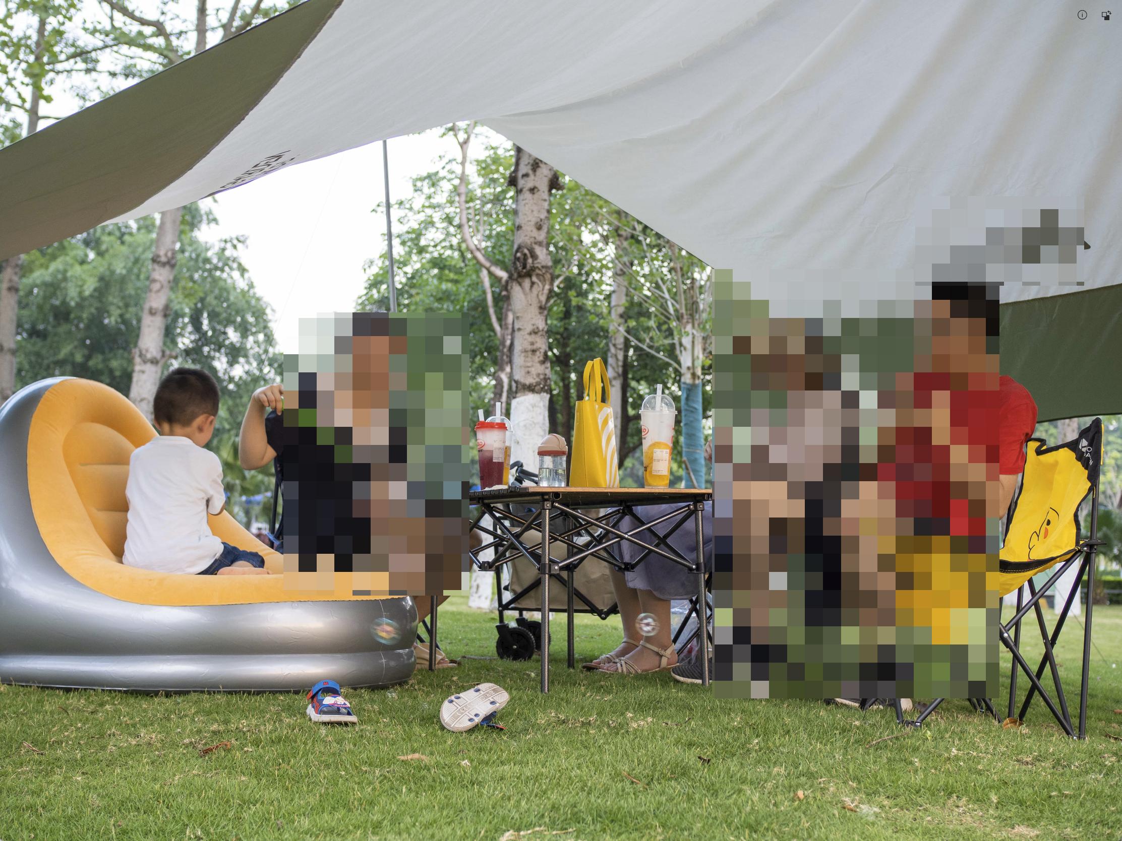 户外露营神器电动,自动充气帐篷露营体验