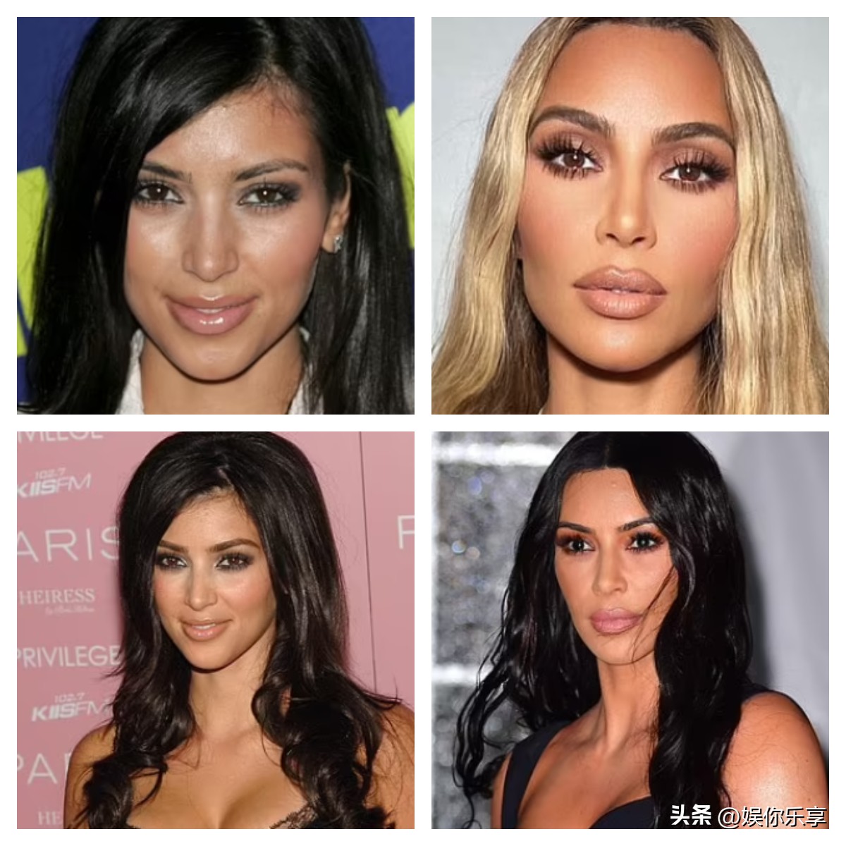 金卡戴珊长发和短发,金卡戴珊年轻时的盛世美颜