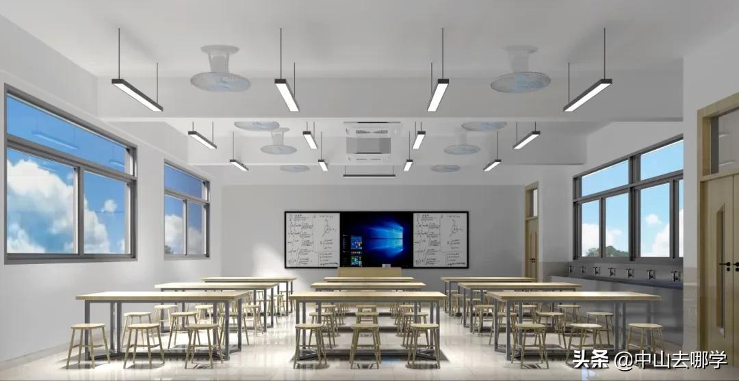 中山市永安中学参观,中山永安中学学校全貌