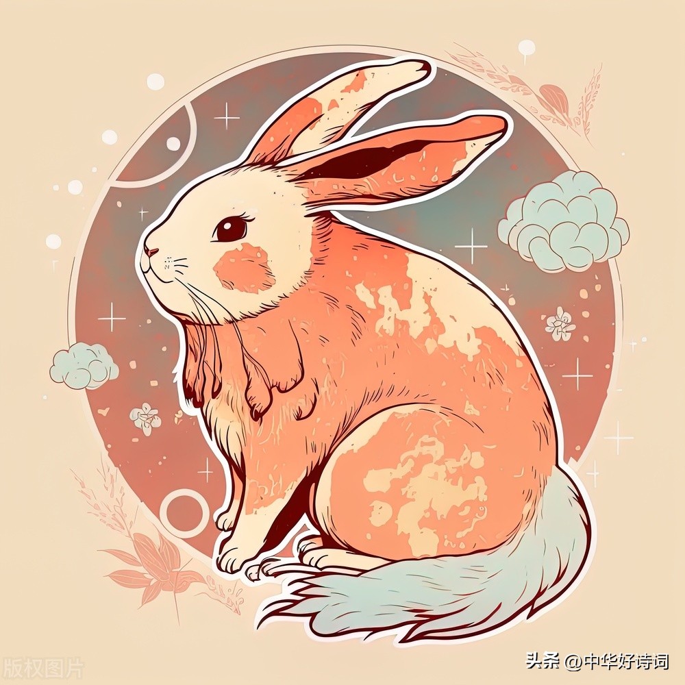 虎奔千里留雄劲，兔进万家报吉祥！