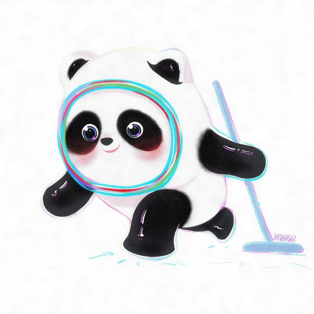 冰墩墩和雪容融头像框,冰墩墩和雪容融头像壁纸系列图片