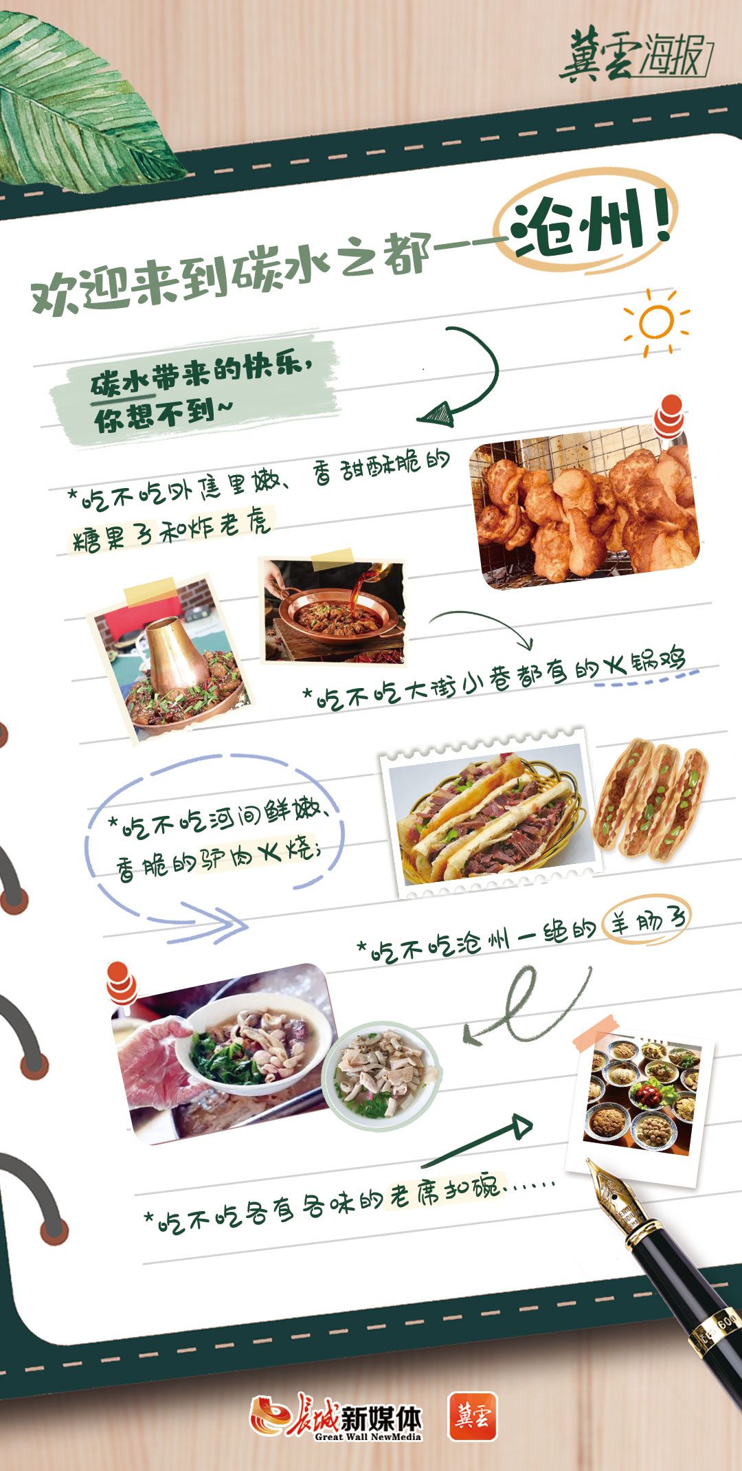 创意海报|“五一”旅游攻略手账带你玩转美丽河北①