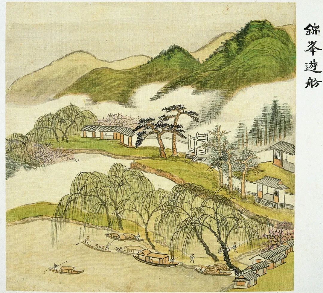 江南烟雨行舟风景图,江南山水风景欣赏