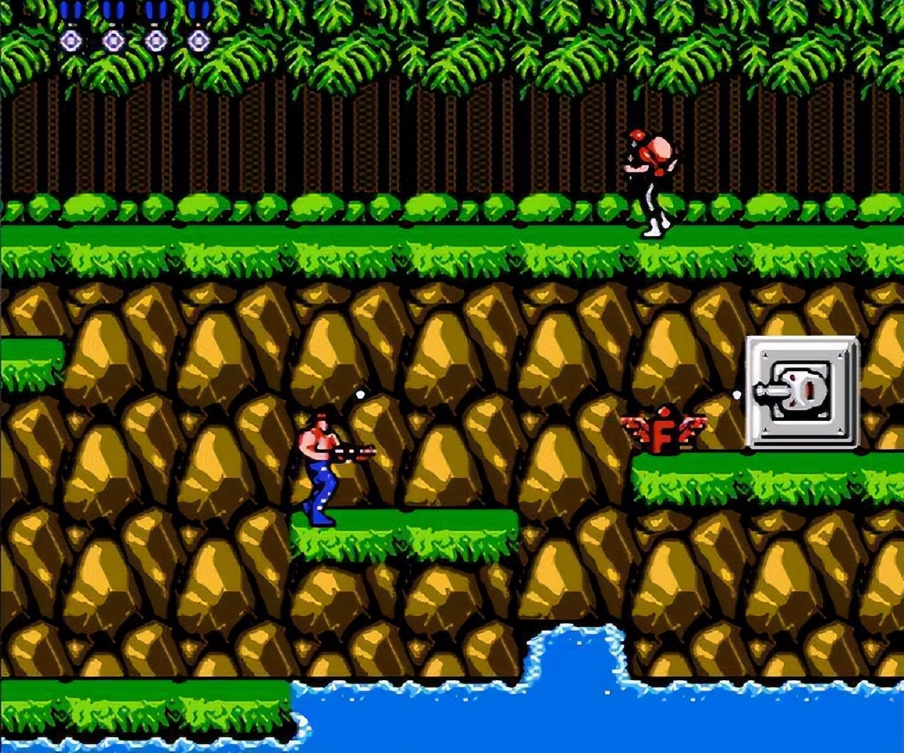 fc红白机卡带排行,用fc红白机玩魂斗罗三