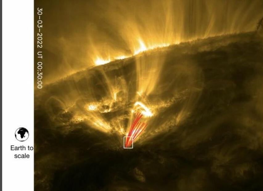 在日冕中发现流星