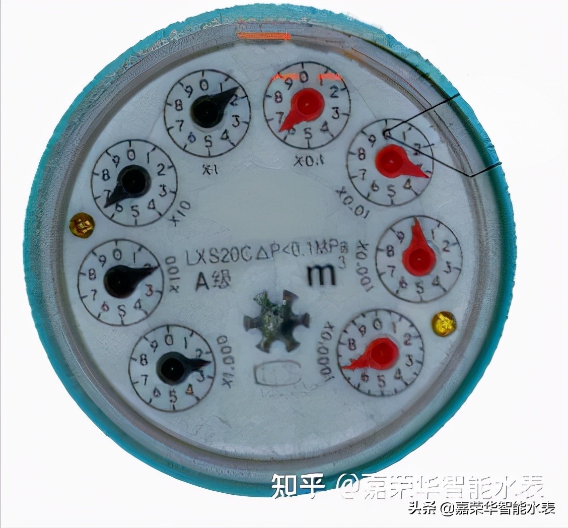 智能水表怎么看读数图,水表读数图解如何看懂水表读数
