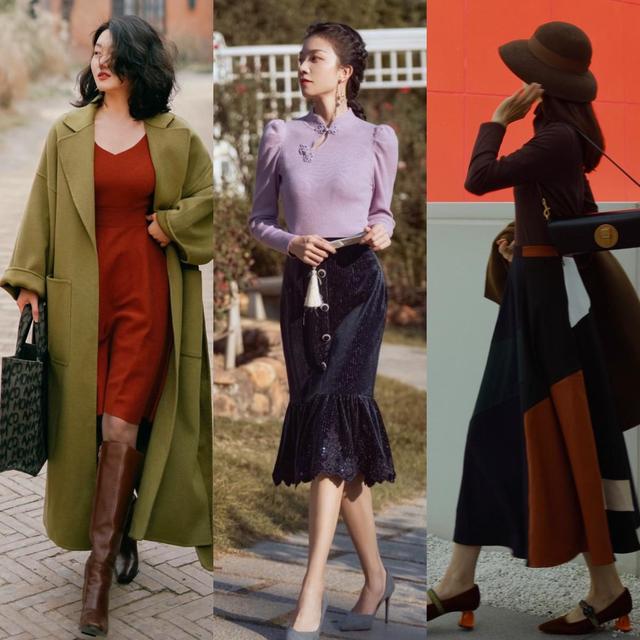 今年大火的“半身裙”，配对鞋子气质优雅，适合40+岁的女人