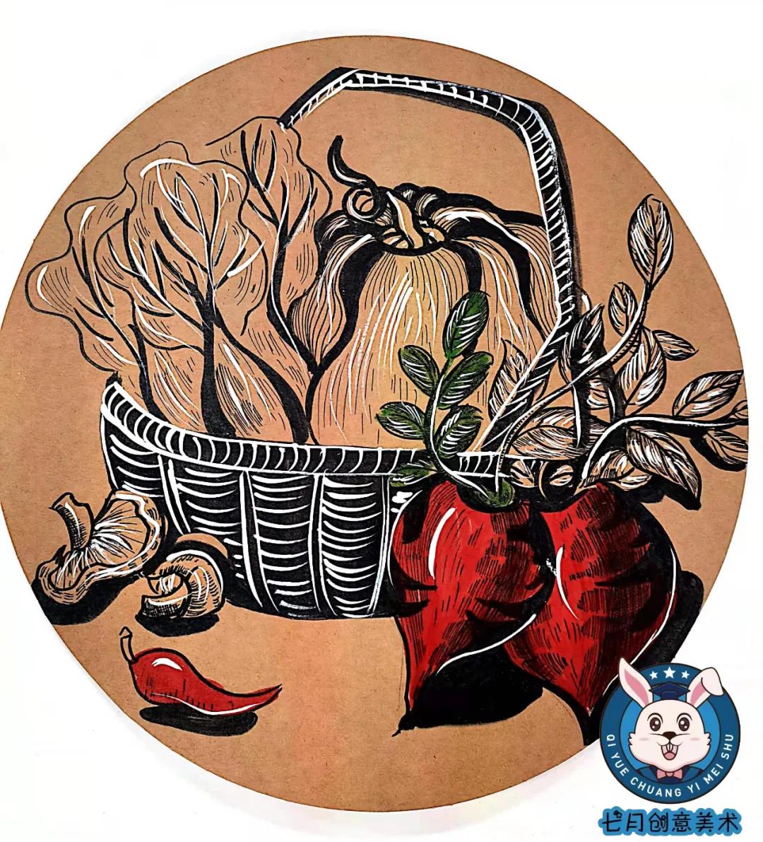 幼儿园蔬菜绘画,绘画教程简单初学者蔬菜水果