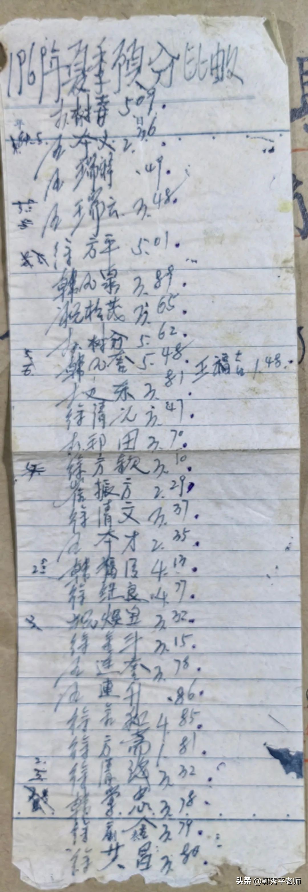 1990年分地老账本,生产队账本图片