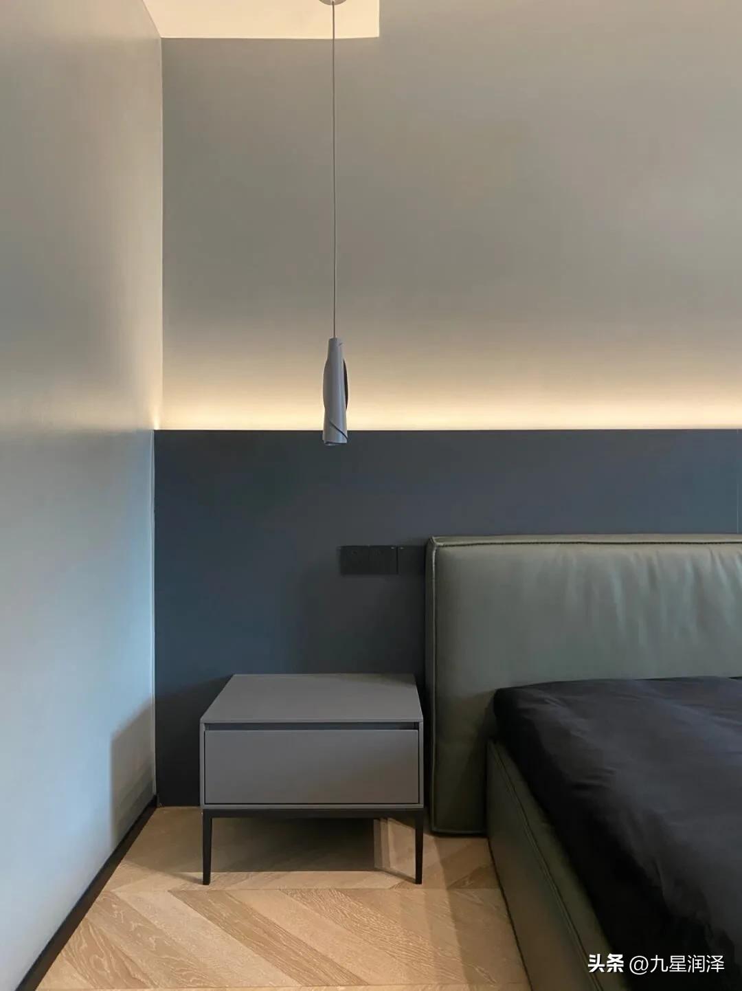 集成墙板床头背景墙装修效果图,床头乳胶漆背景墙装修效果图