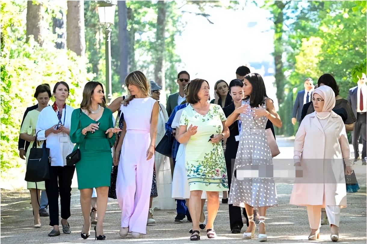 北约领导人夫人合影,北约峰会夫人