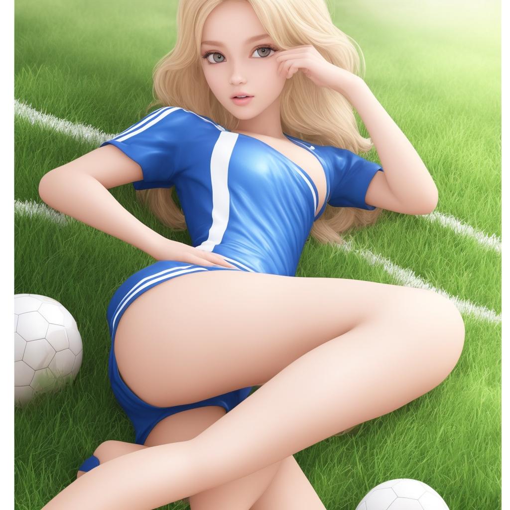 开球女球员,足球美少女