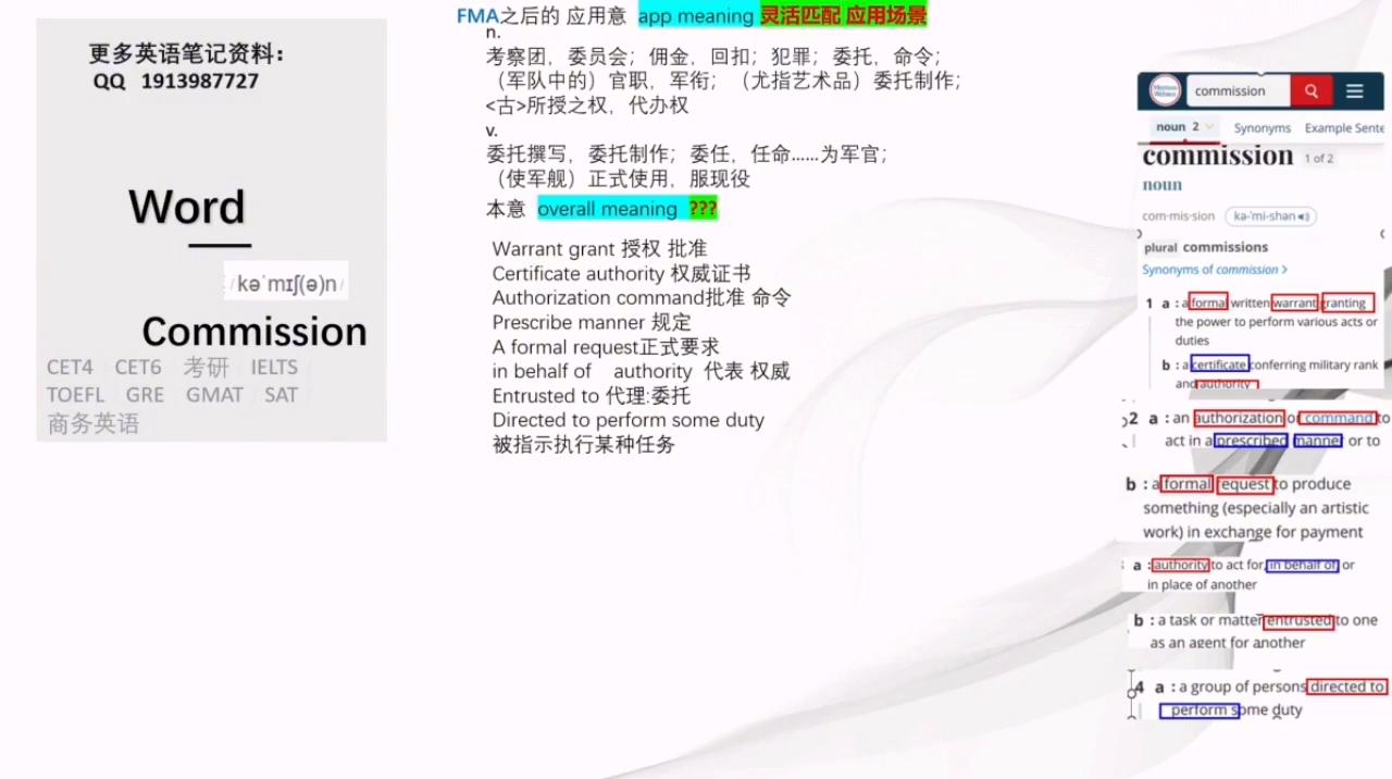 permission快速记忆单词,commission英语怎么读音发音