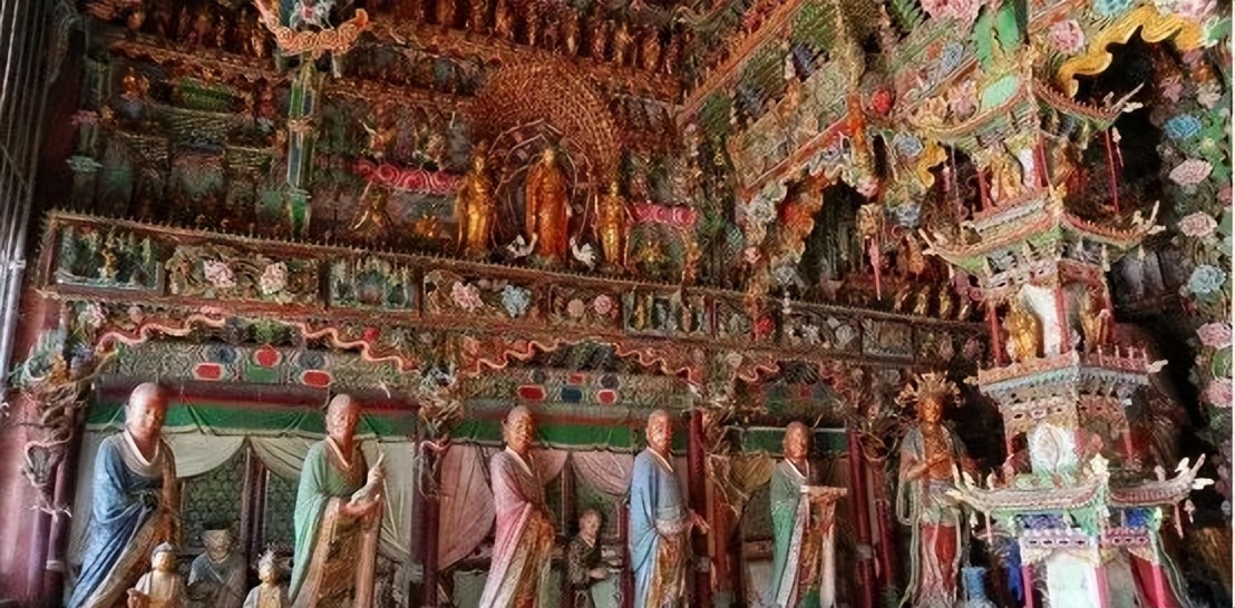 隰县小西天明代彩塑,隰县的小西天五百年的菩萨雕像