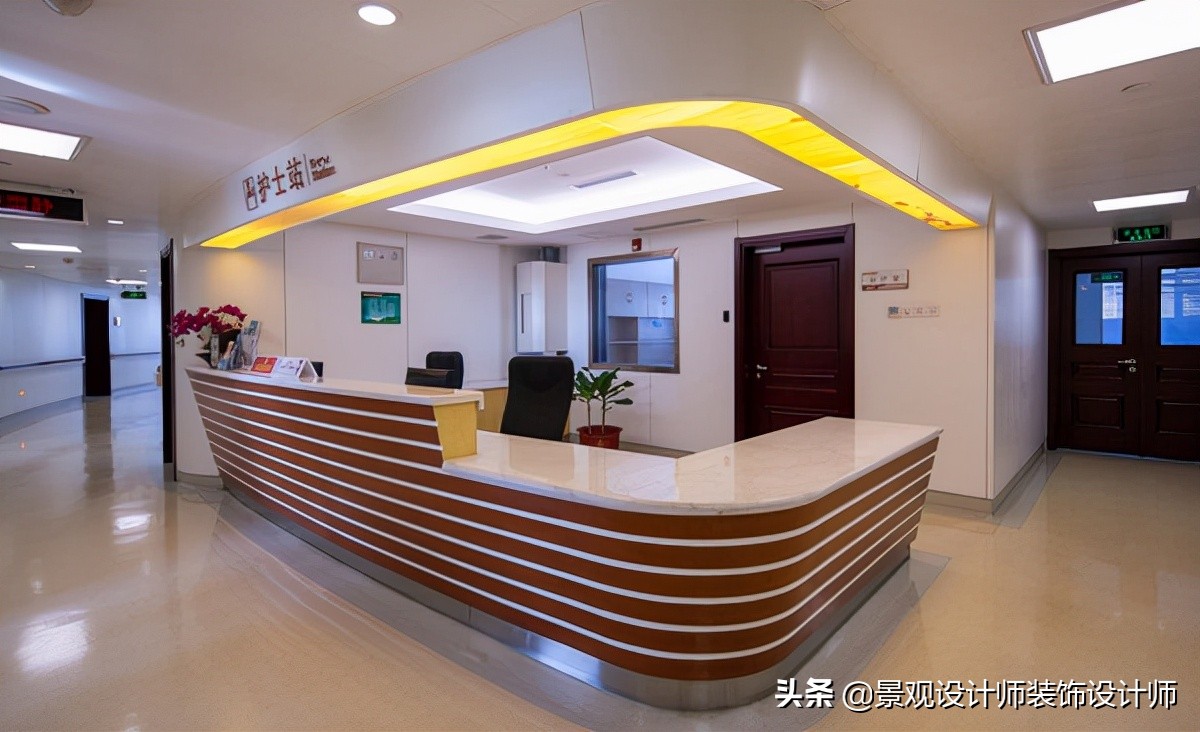 护士站背景墙分隔设计,护士站治疗室设计布局效果图