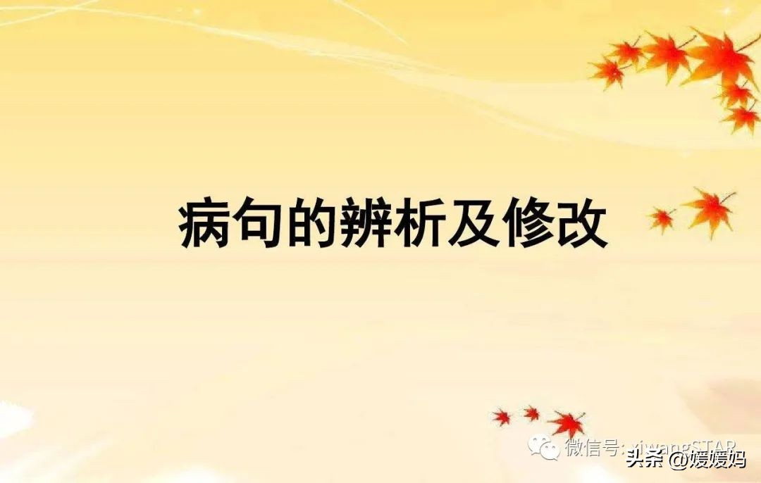 语文初中病句辨析专项训练,初中语文辨析病句的方法和技巧