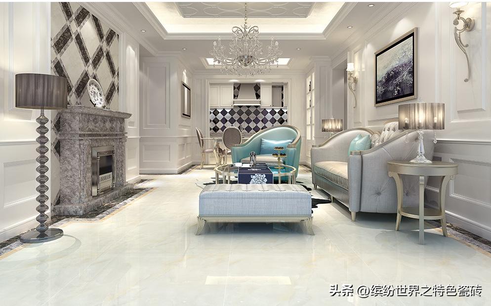 仿玉石瓷砖客厅效果,仿玉石瓷砖