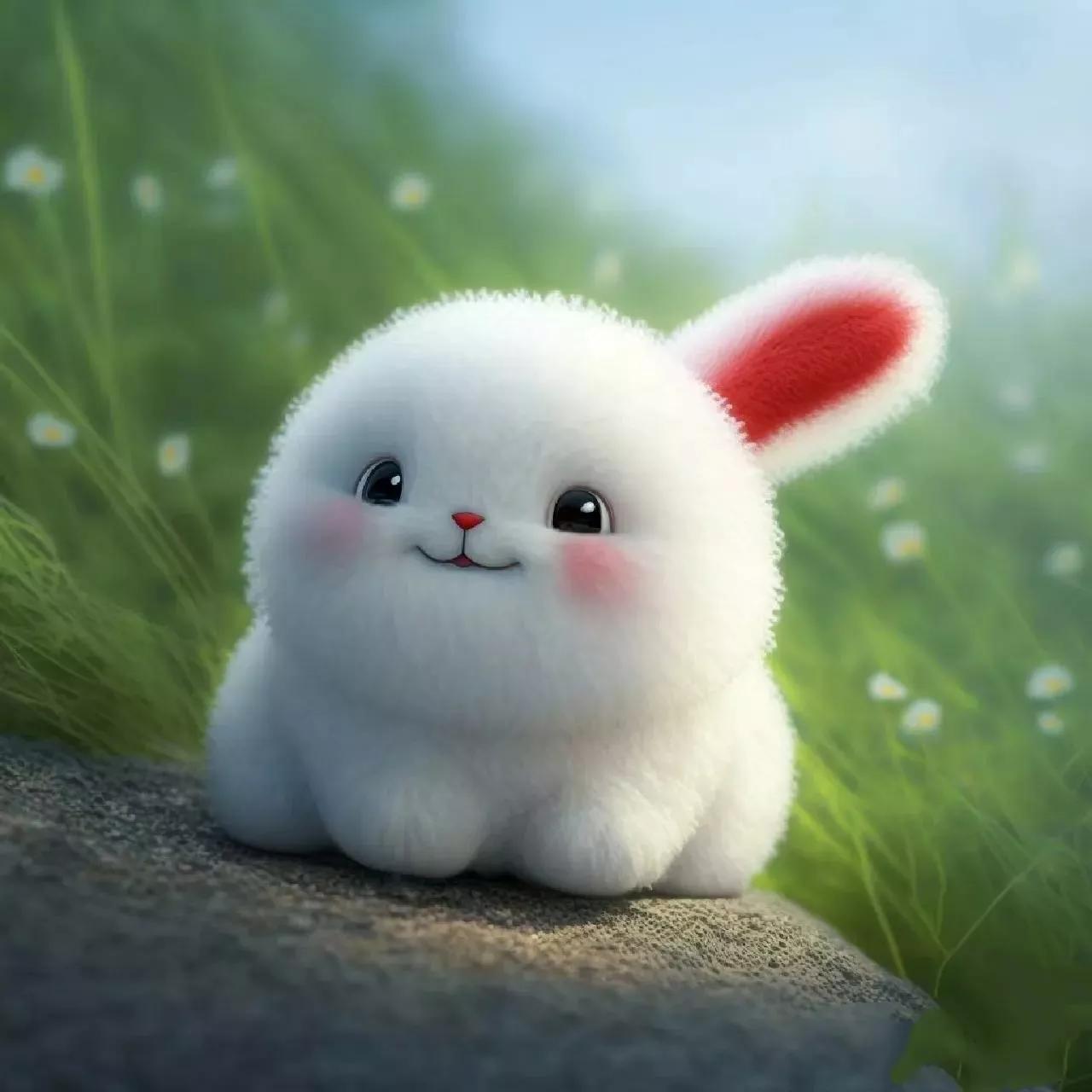 一组开心的萌兔送给大家请欣赏