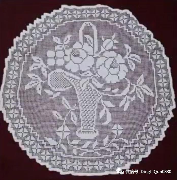 针织桌布图案大全图解,编织桌布图案花边
