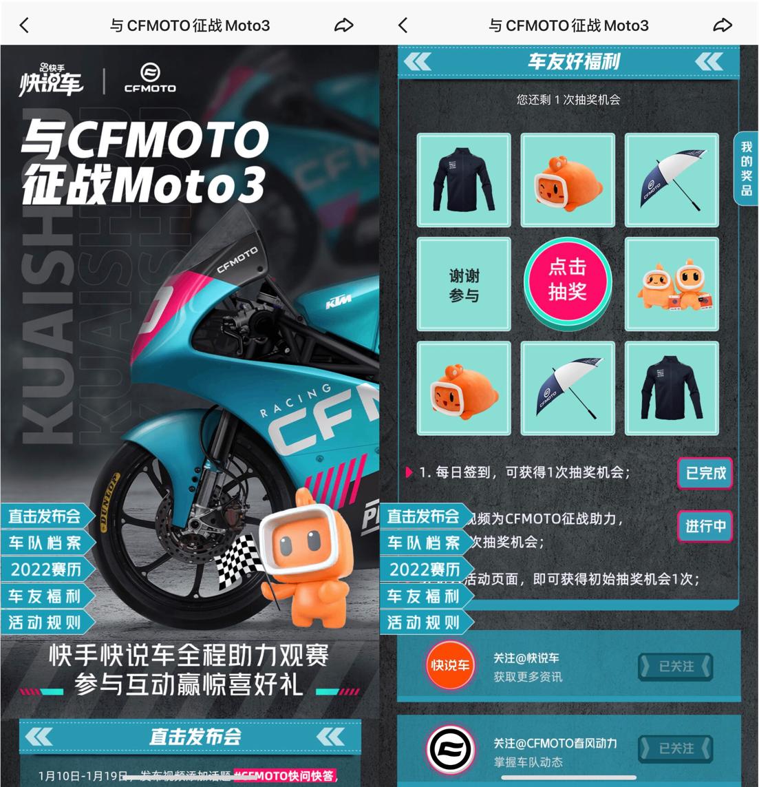 快手快说,2022moto2和moto3参赛车队公布