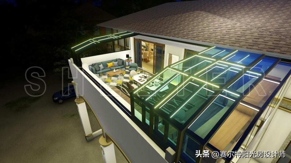 阳光房灯光布置,移动阳光房灯光系统