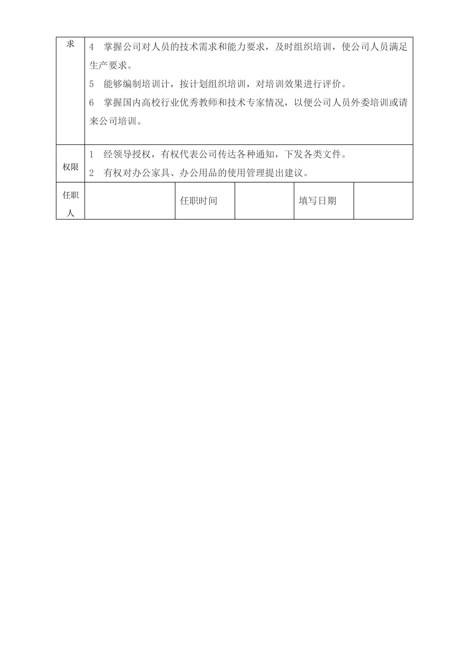 岗位职责及岗位说明,超详细的岗位职责说明书范本