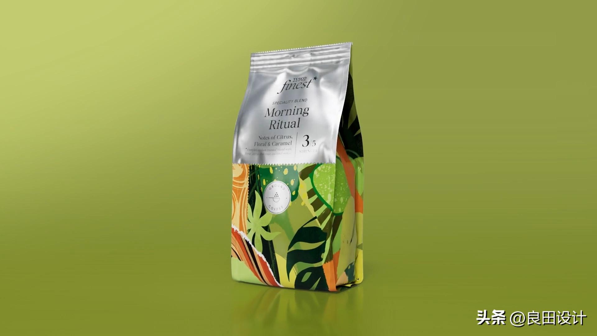 “负担得起的奢侈品”Tesco Finest Coffee 咖啡包装设计