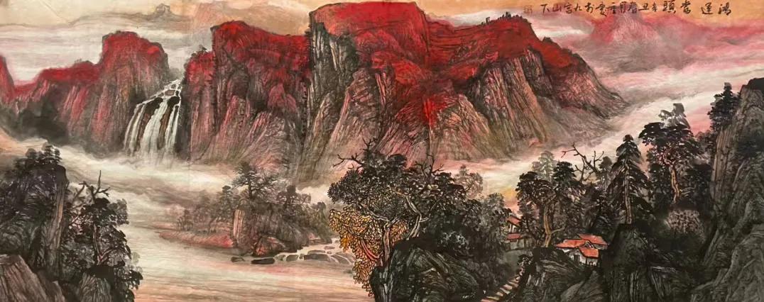 2019沙发背景墙山水画大全,山水画中式办公室客厅背景墙挂画