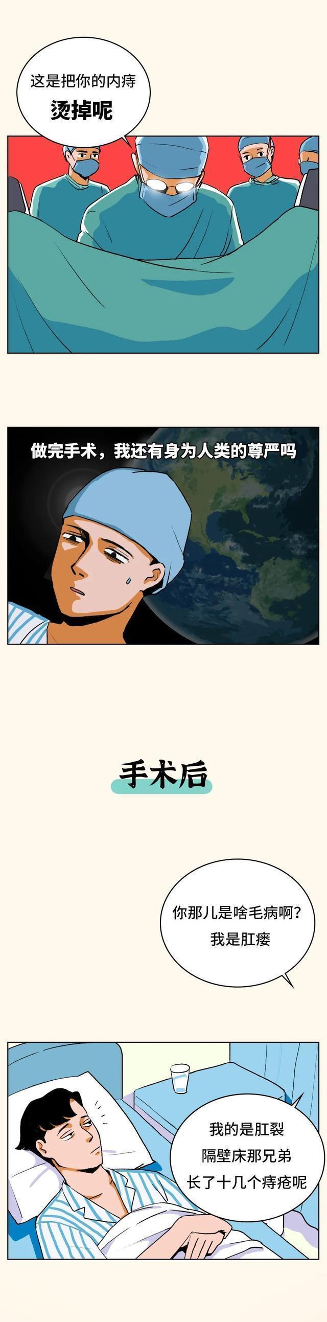 痔疮手术动画解释,痔疮手术全过程搞笑漫画