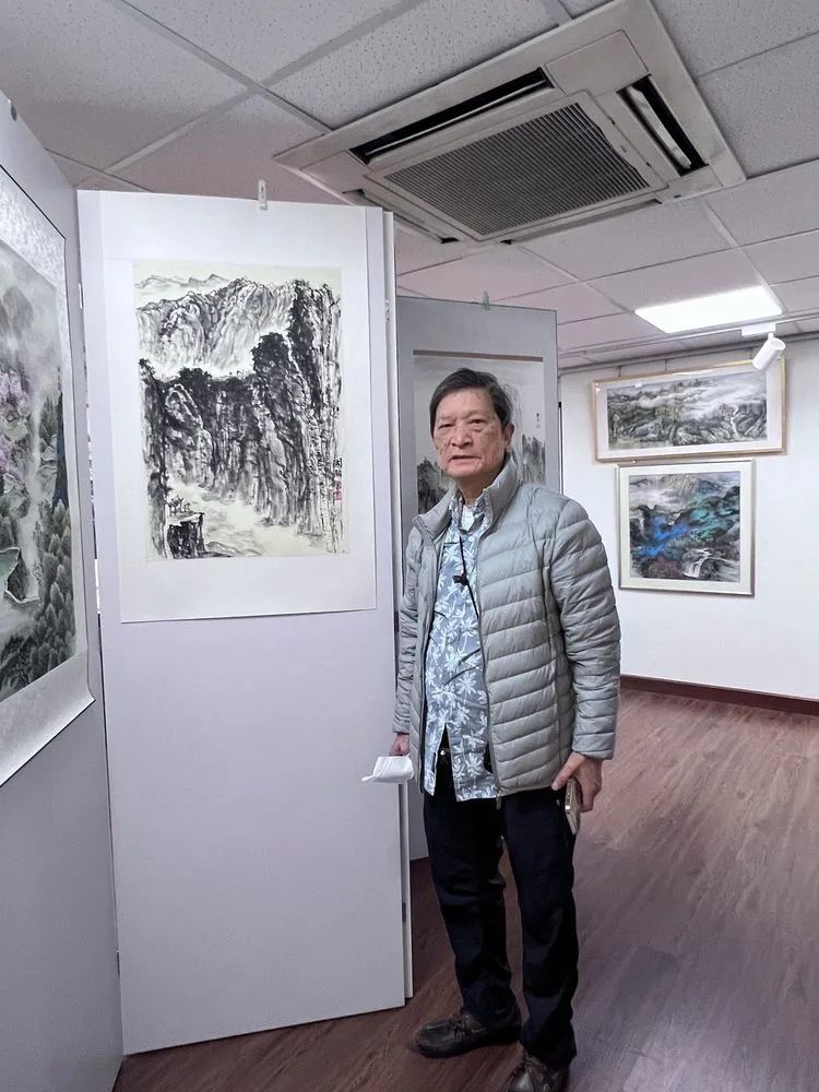 仁山智水山水画,仁山智水书法作品