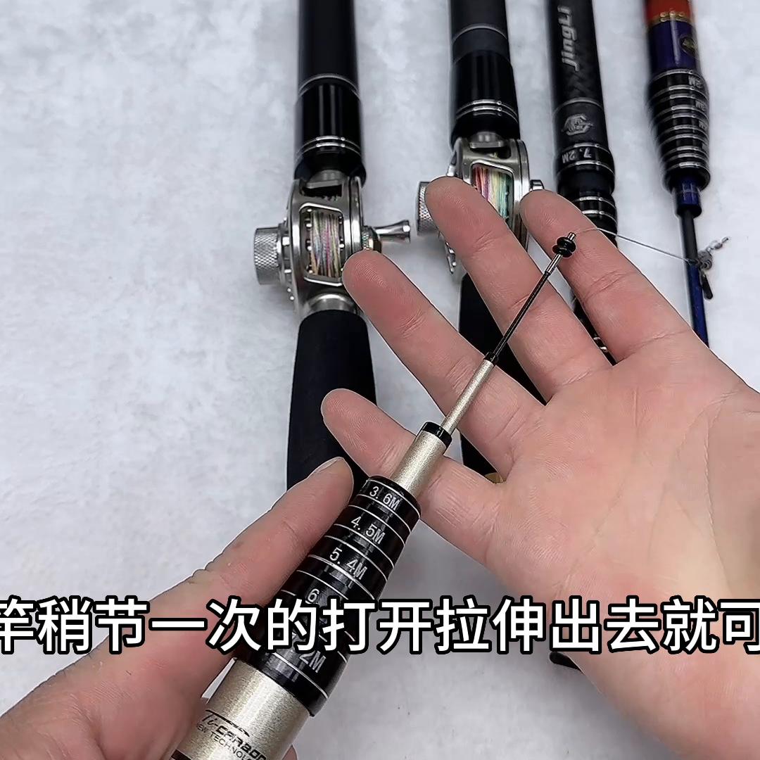 中通鱼竿收线放线全套方法,中通竿垂钓怎么出线