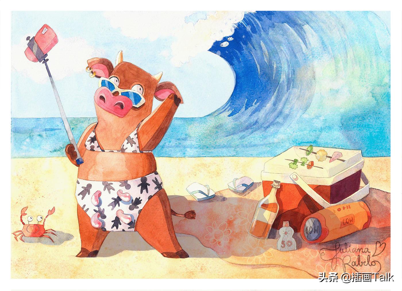 巴西插画师jaza动物插画系列,巴西插画师jaza的动物系列