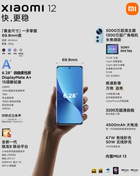 小米12快充原装套装,小米12首发礼包