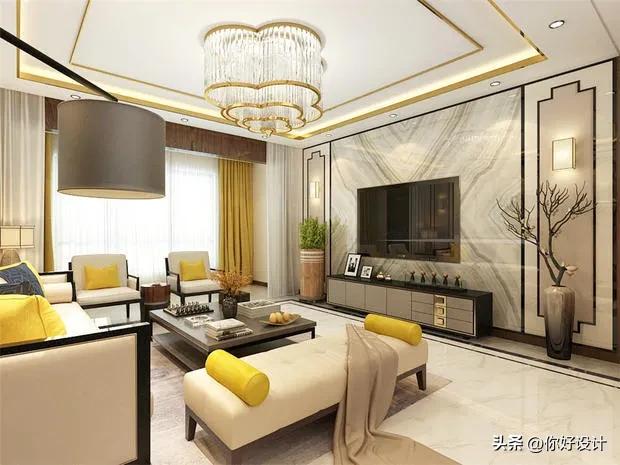 二十多款新中式现代背景墙,二十款木格栅电视背景墙分享