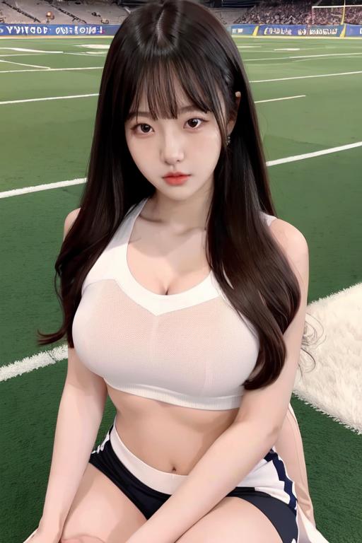 足球宝贝二次元少女,ai足球美女