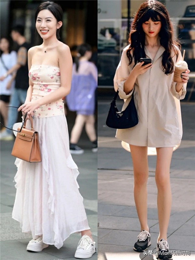 太古里的裙子穿搭,太古里穿裙子的女人