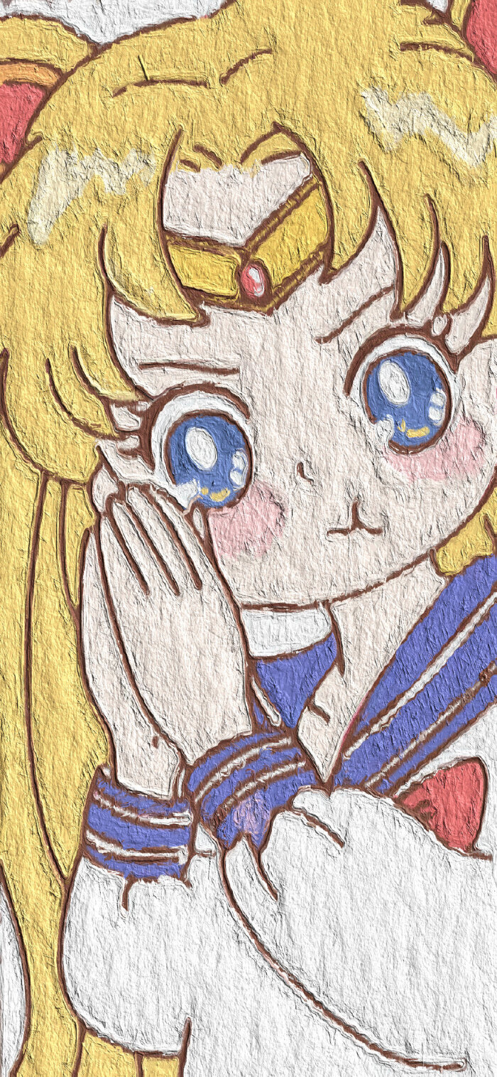 简约油画小可爱壁纸图文,海贼王卡通油画壁纸