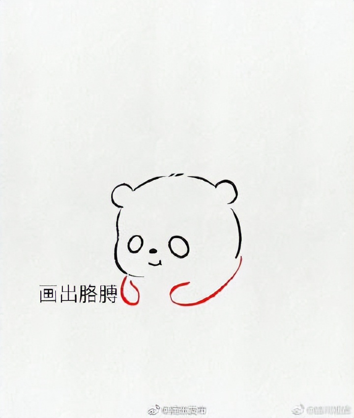 大熊猫一家吃竹子的简笔画,大熊猫简笔画简单又好看