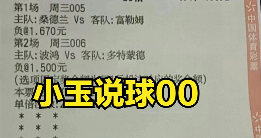 竞彩足球2串1今日推荐,今日竞彩实单足球推荐多特蒙德