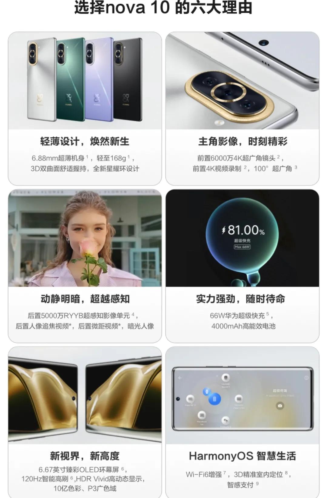 华为nova10拍照手机,华为nova10拍照参数