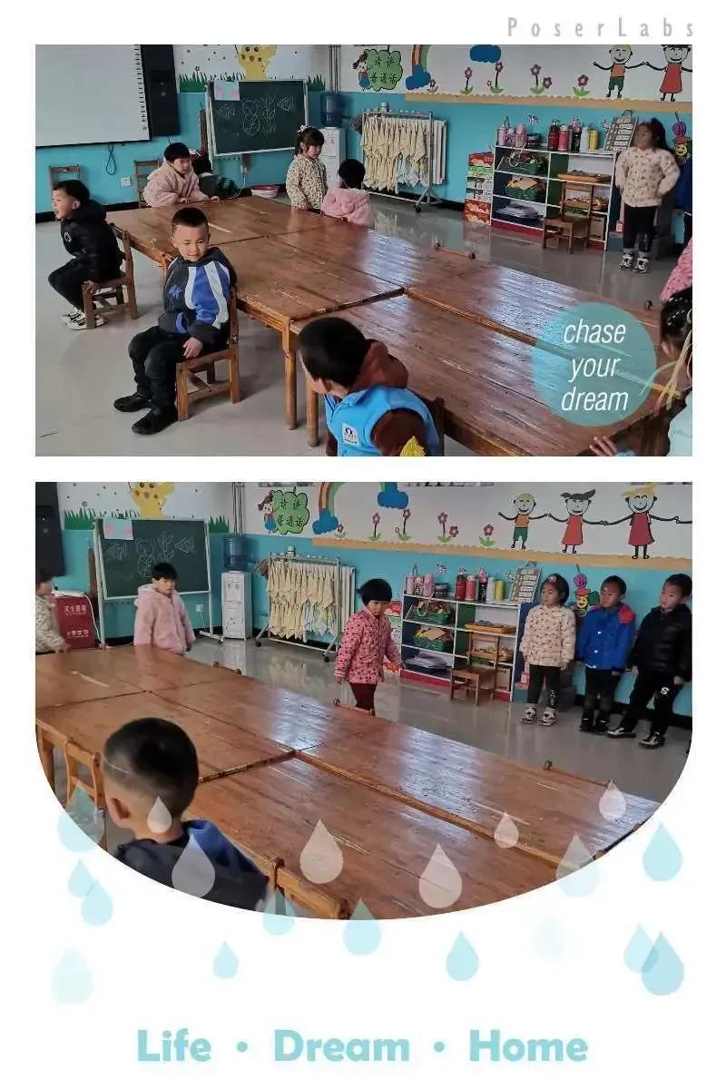 天宫寺镇西王各庄幼儿园《我和桌椅做游戏》主题活动