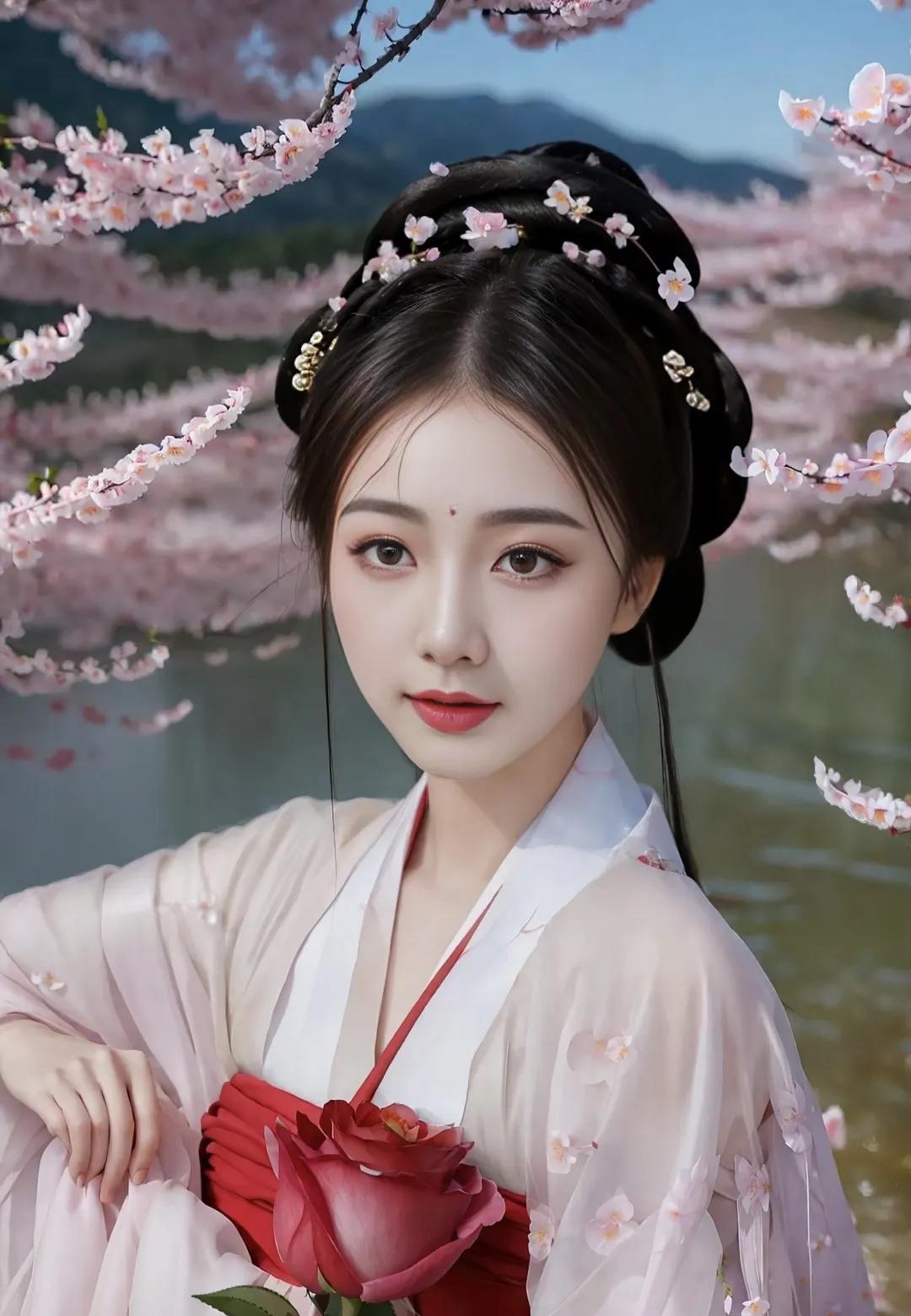 桃花杏花盛开美图,杏花高清美图照片