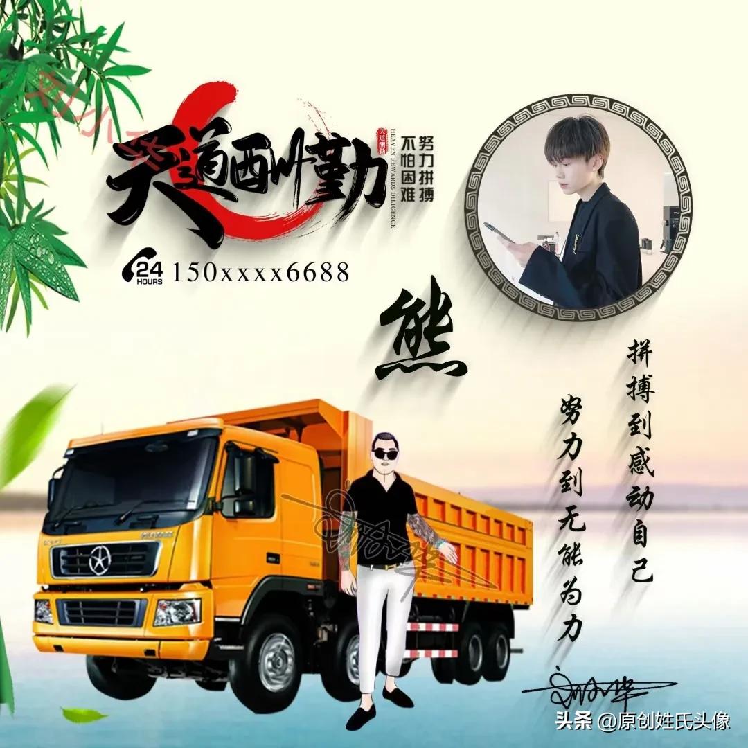 带有岁月可回首的姓氏头像,姓氏头像2024励志最新款