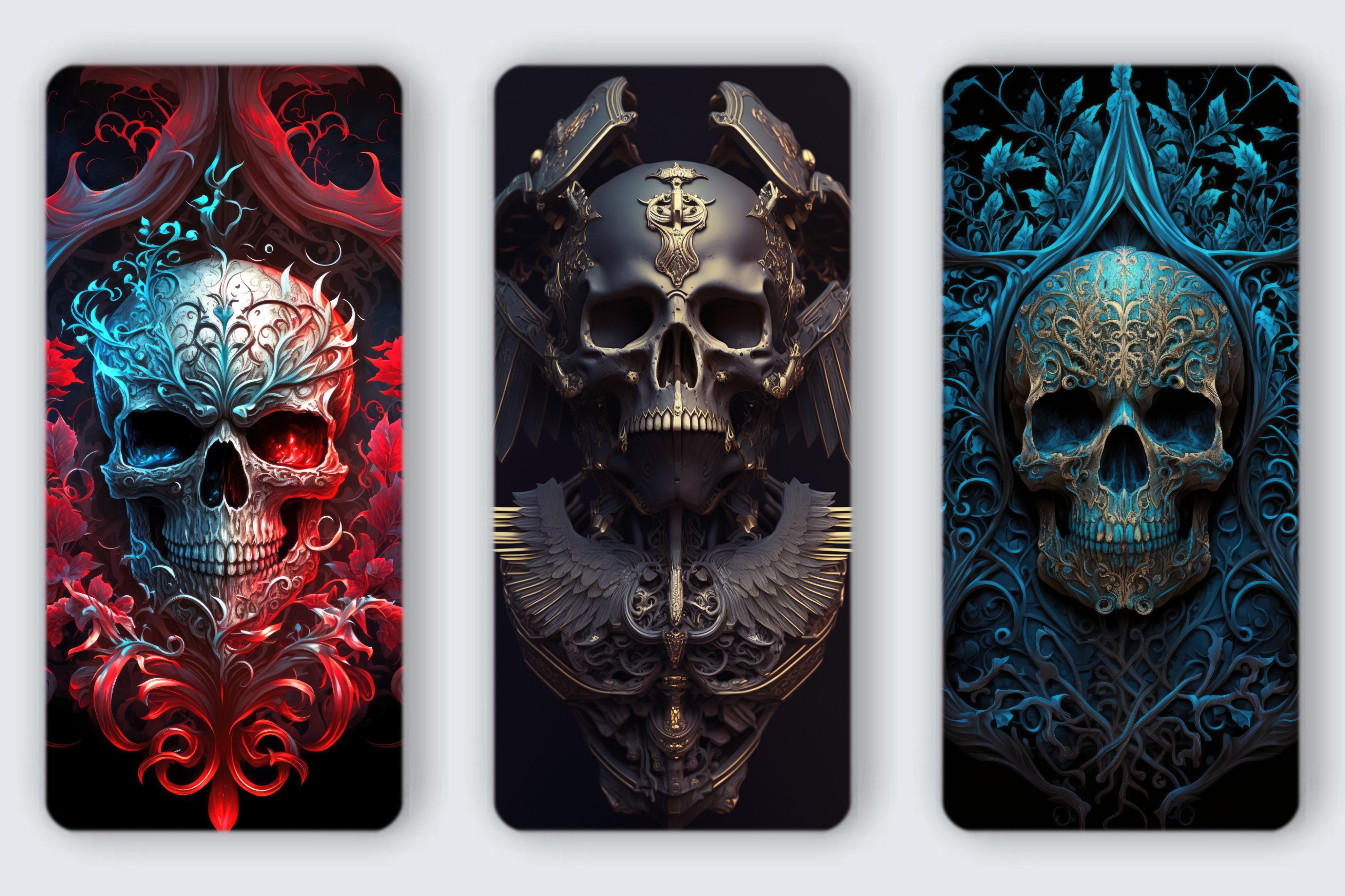 复古骷髅壁纸,骷髅头高清暗黑壁纸