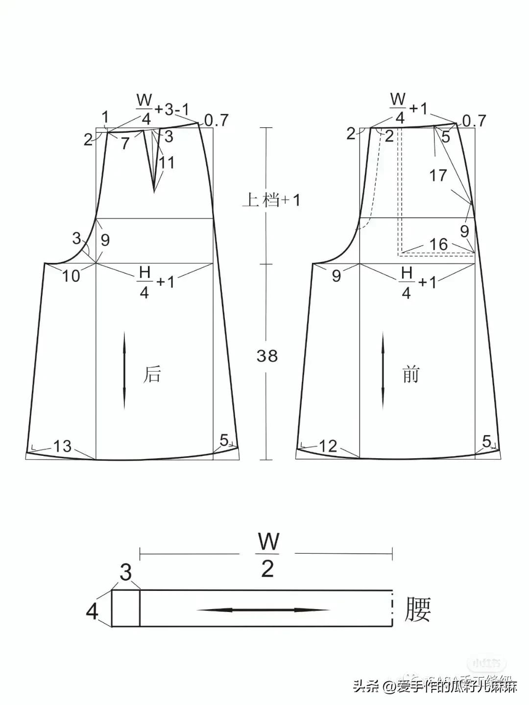 短裙改裙裤最简单的裁剪方法,松紧腰裙裤的裁剪方法和制作
